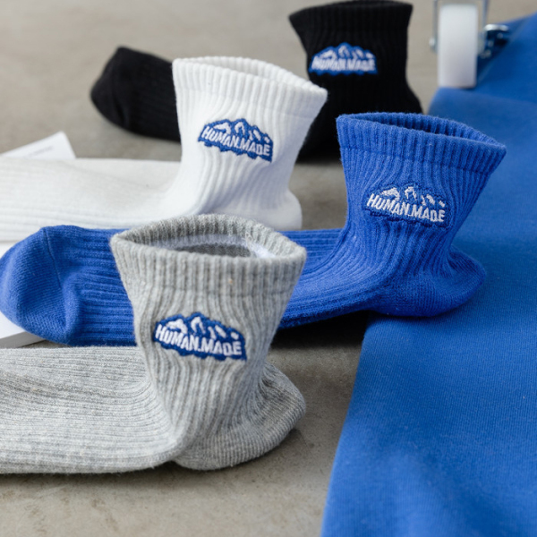 3 Pairs Men Embroidered Athletic Cotton Socks Test Sample